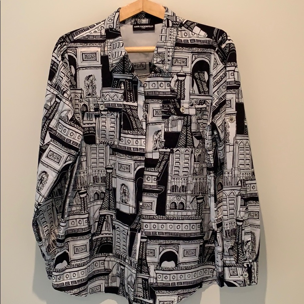 Karl Lagerfeld Paris print blouse